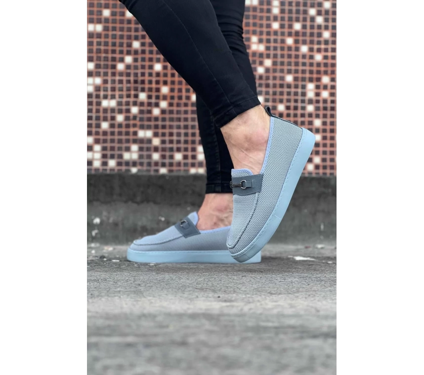 WG060 Gri Triko Babet Erkek Casual Ayakkabı
