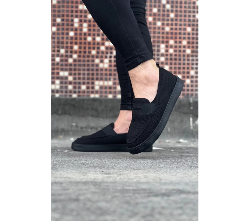 WG061 Kömür Triko Babet Erkek Casual Ayakkabı