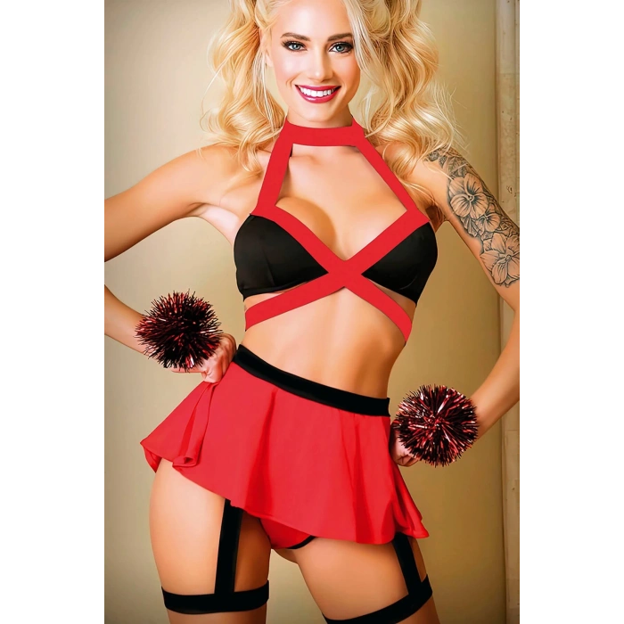 Bacak Aksesuarlı Ponpon Kız Kostümü