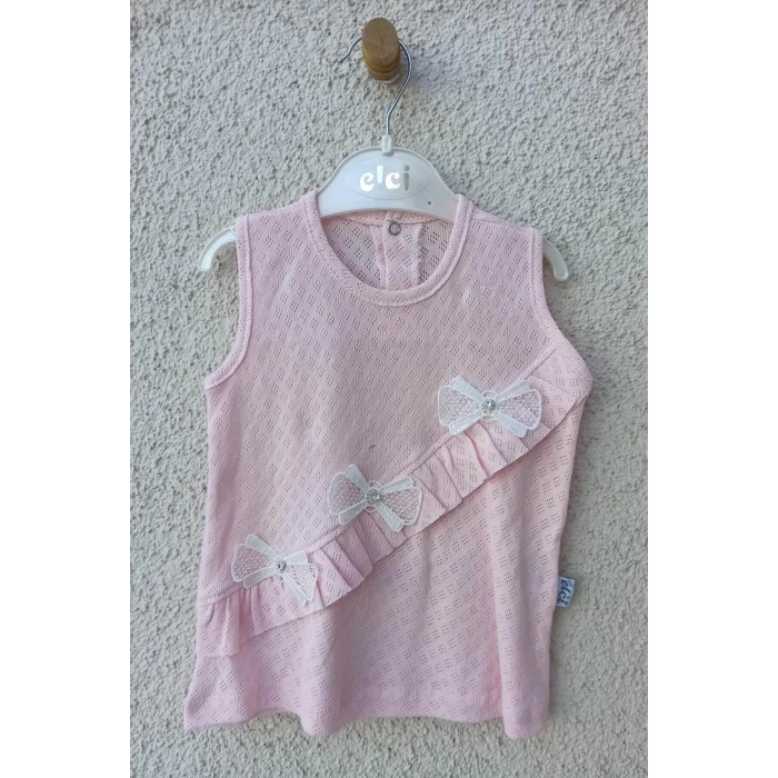 Eterelle Bebek Brode Fiyonklu Külotlu Yazlık Takım