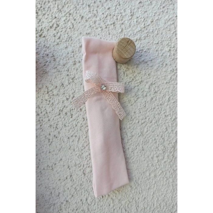 Eterelle Bebek Yakalı Çiçek Işlemeli Bandanalı Badi 3-6-9 Ay