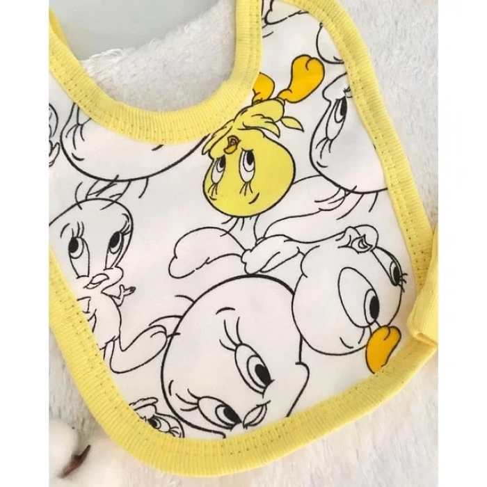 Eterelle Civciv Desenli Yenidoğan 5li Hastane Çıkışı Zıbın Seti %100 Pamuk