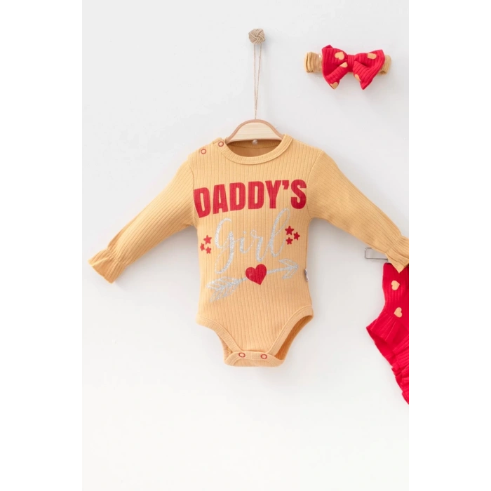 Eterelle Daddys Girl Bandanalı Kız Bebek Takımı