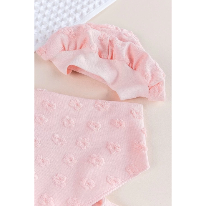 Eterelle Dantel İşlemeli Kabartmalı 10 Parça Kız Bebek Hastane Çıkışı Kutulu %100 Pamuk