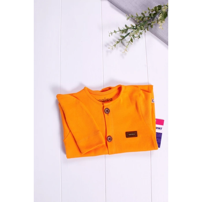 Eterelle Düğmeli Önden Açık İnterlok Tulum