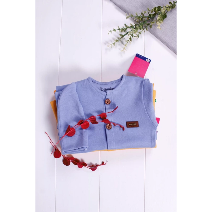 Eterelle Düğmeli Önden Açık İnterlok Tulum