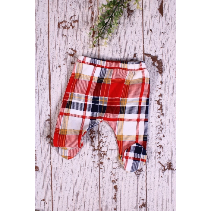 Eterelle Ekoseli Penguen Desenli Fularlı 5li Erkek Hastane Çıkışı