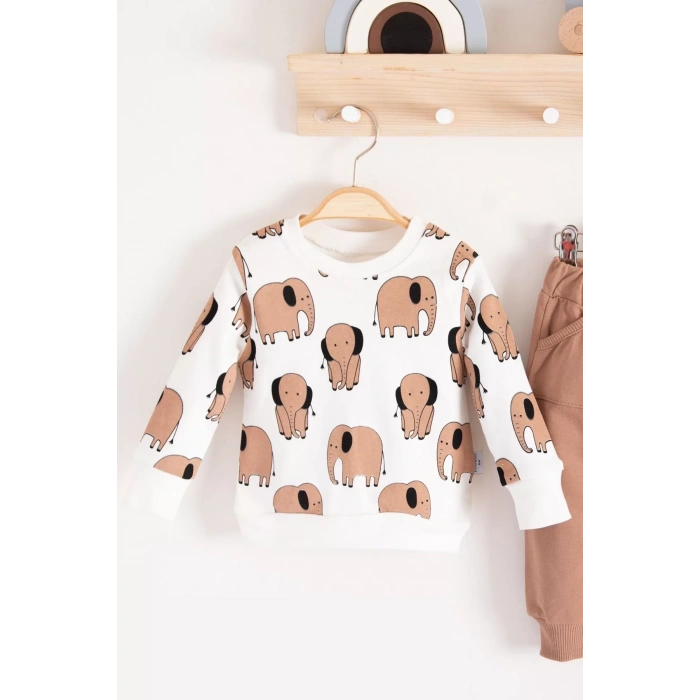 Eterelle Fil Desenli 2li % 100 Pamuk Erkek Bebek Takımı