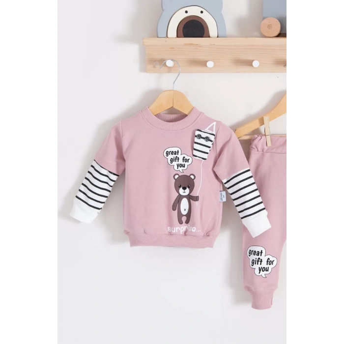 Eterelle Gift For You Desenli 2li % 100 Pamuk Erkek Bebek Takımı