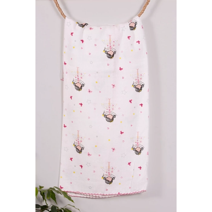 Eterelle Kadın Desenli 80*80 Müslin Bebek Battaniyesi