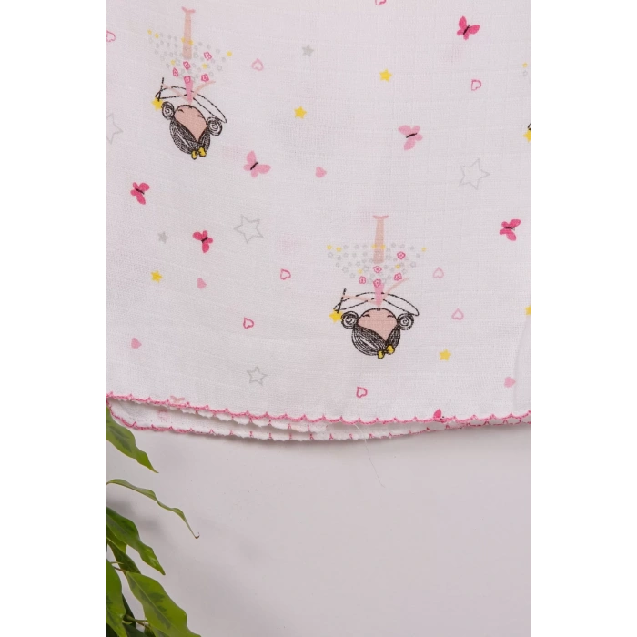 Eterelle Kadın Desenli 80*80 Müslin Bebek Battaniyesi
