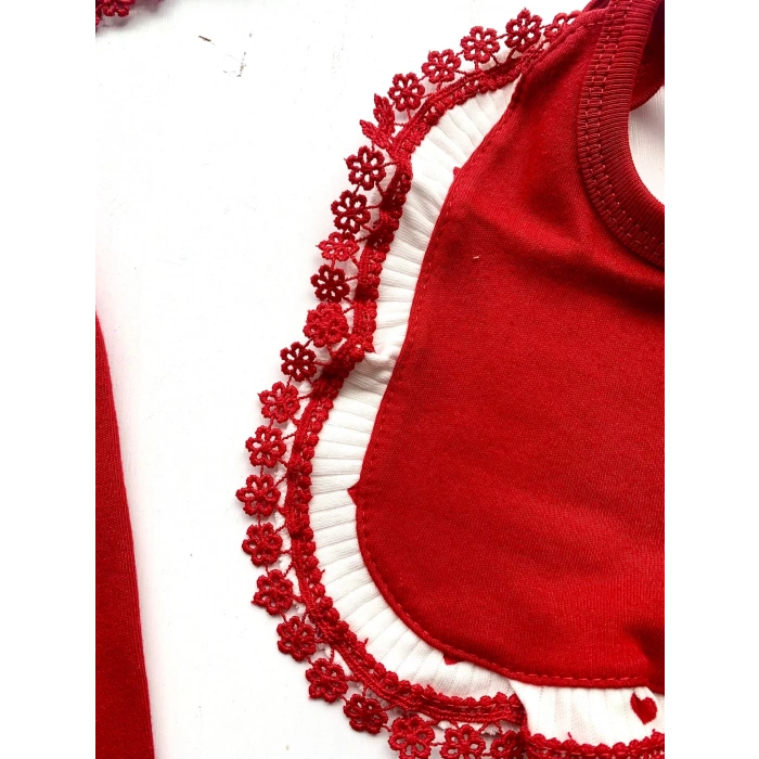 Eterelle Kalp Desenli Dantel İşlemeli Hastane Çıkışı