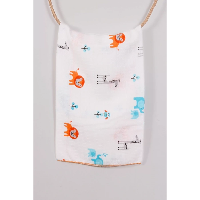 Eterelle Kaplan Desenli 80*80 Müslin Bebek Battaniyesi