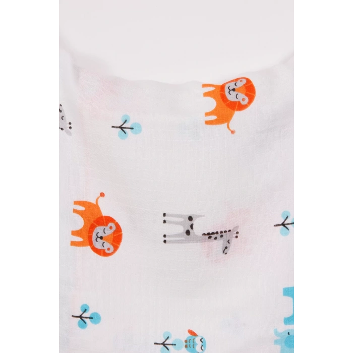 Eterelle Kaplan Desenli 80*80 Müslin Bebek Battaniyesi