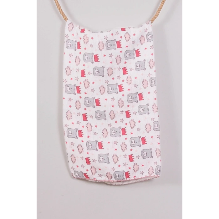 Eterelle Kırmızı Bear Desenli 80*80 Müslin Bebek Battaniyesi