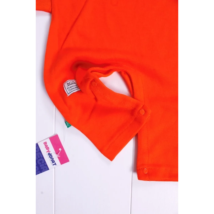 Eterelle Kollu Düğme Detaylı Unısex Bebek Tulumu