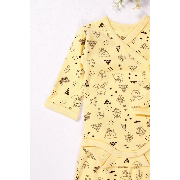 Eterelle Kruvaze Bağlamalı Orman Desenli 2li Erkek Takım