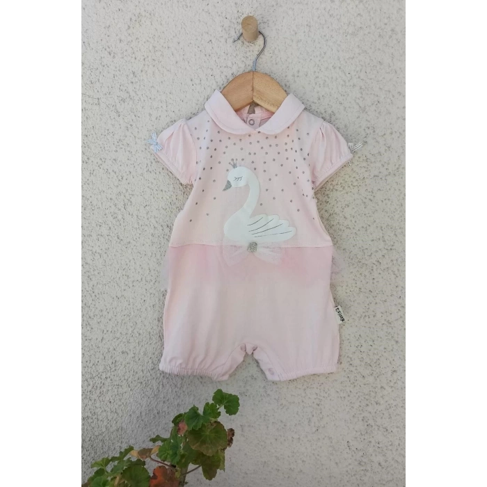 Eterelle Kuğu Desenli Kız Tulum