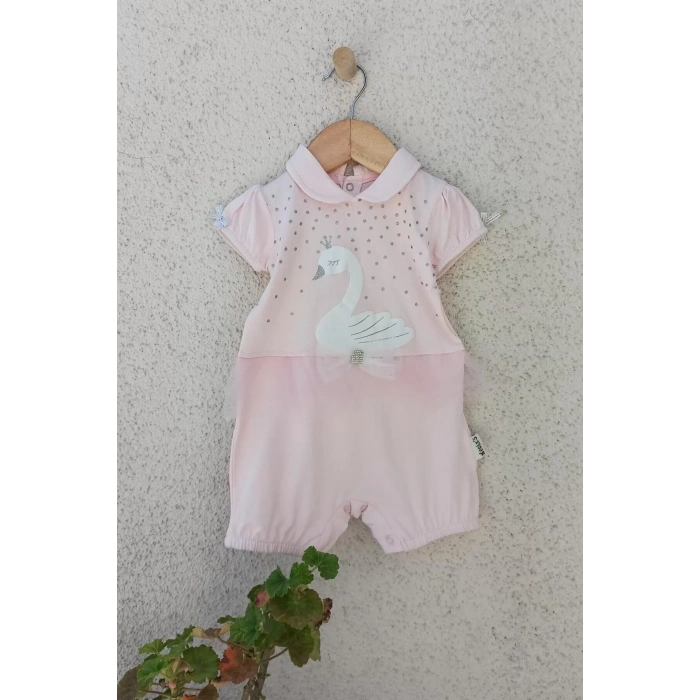 Eterelle Kuğu Desenli Kız Tulum