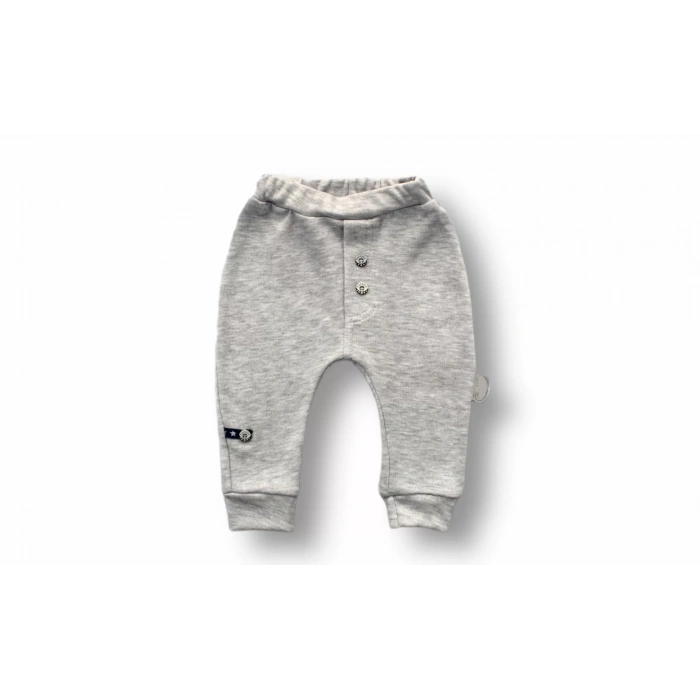 Eterelle 3-6 6-9 9-12 Ay Kuyruklu Yıldız Nakışlı Şapkalı Uzun Kollu Zıbınlı 3lü Kız-erkek Bebek Takımı Mavi