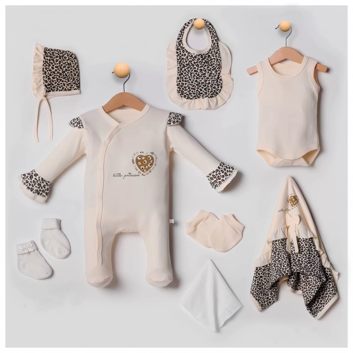 Eterelle Leopar Desenli 8li Set Yeni Doğan