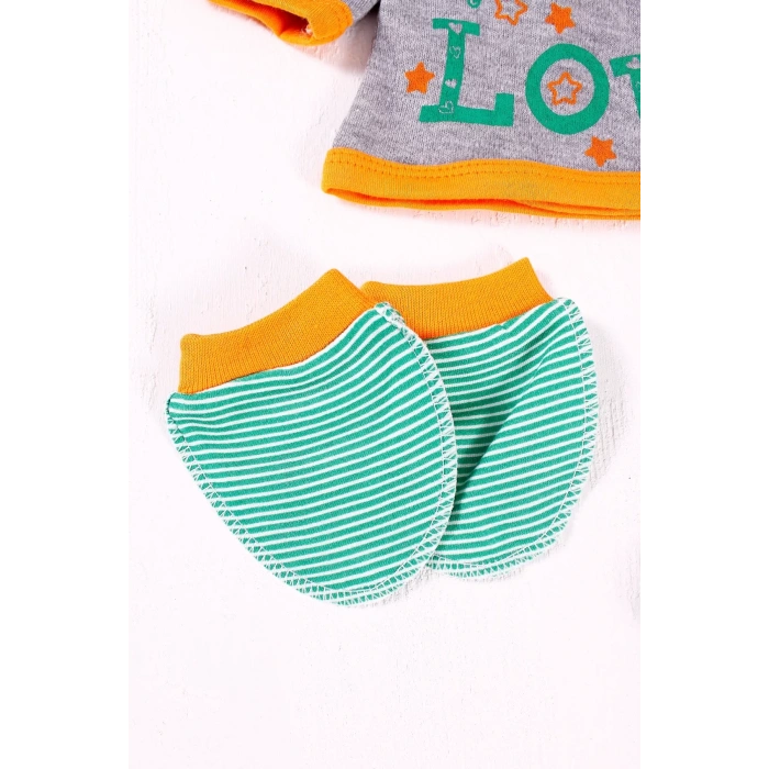 Eterelle Love Desenli 5li Erkek Bebek Hastane Çıkış Seti