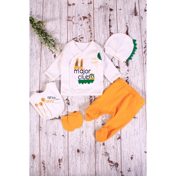 Eterelle Magic Desenli Fularlı 5li Erkek Hastane Çıkışı