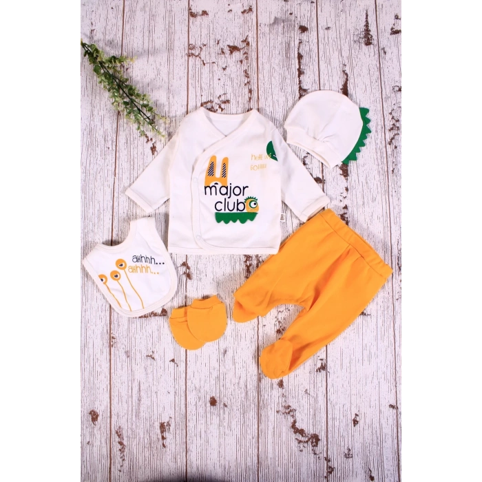 Eterelle Magic Desenli Fularlı 5li Erkek Hastane Çıkışı