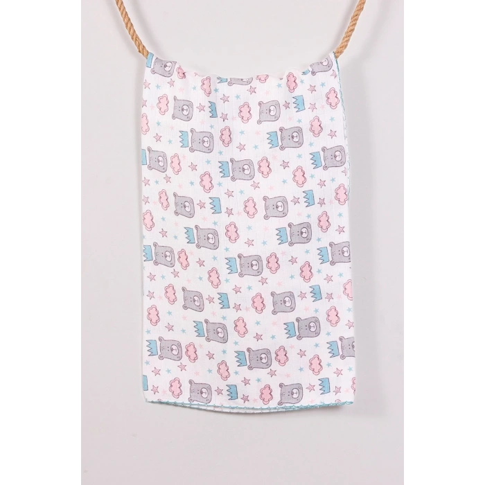 Eterelle Mavi Bear Desenli 80*80 Müslin Bebek Battaniyesi