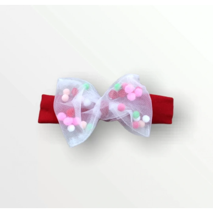 Eterelle 3-6 6-9 9-12 Ay Melek Kız Nakışlı Bandanalı Kısa Kollu Sweatli Şortlu 3lü Kız Bebek Takımı Kırmızı