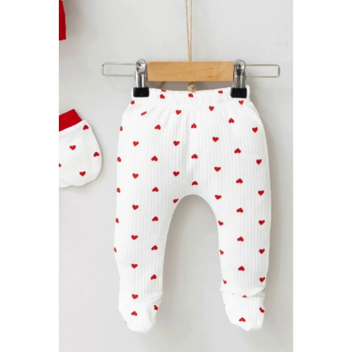 Eterelle Mickey Desenli % 100 Pamuk 5li Kız Bebek Hastane Çıkışı