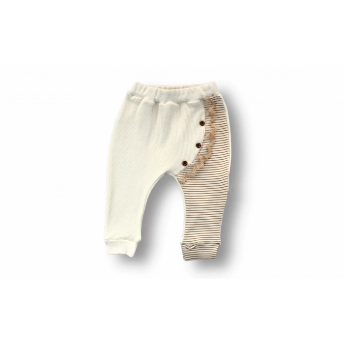 Eterelle 3-6 6-9 9-12 Ay Minik Sincap Nakışlı Şapkalı Uzun Kollu Zıbınlı 3lü Kız Bebek Takımı Kahverengi