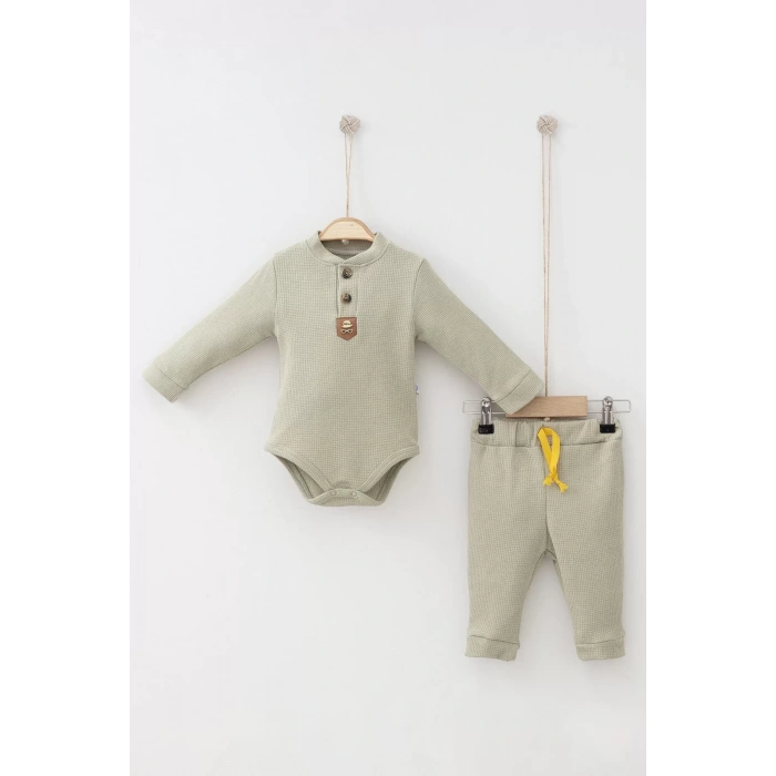 Eterelle New Waffle Çıtlı Düğmeli 2li Mevsimlik Takım