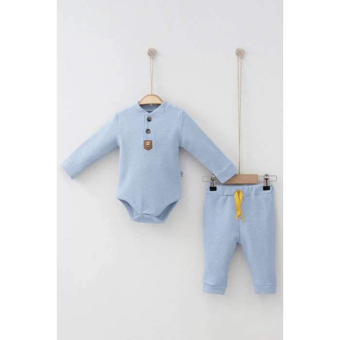 Eterelle New Waffle Çıtlı Düğmeli 2li Mevsimlik Takım