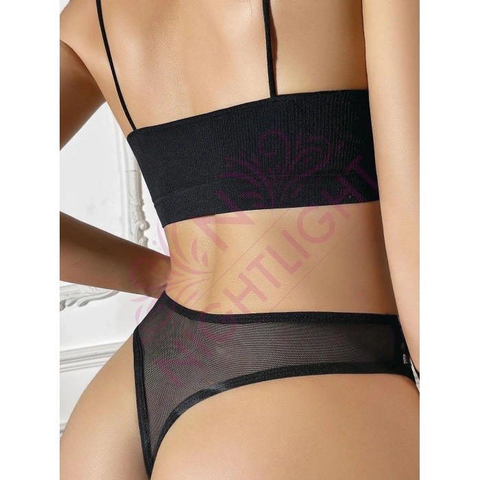 Nightlight Çapraz Simli Arkası Tül Fantazi Külot