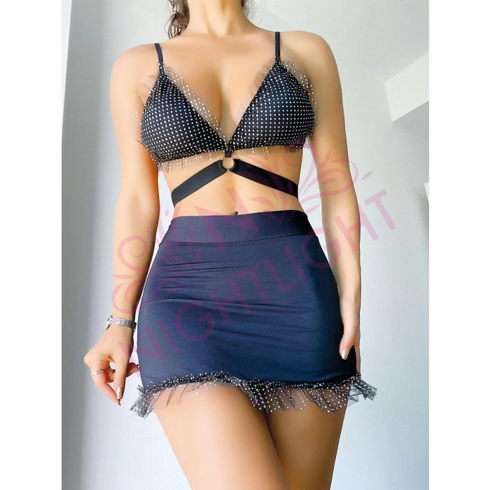 Nightlight Mini Tül Detaylı Fantazi Elbise