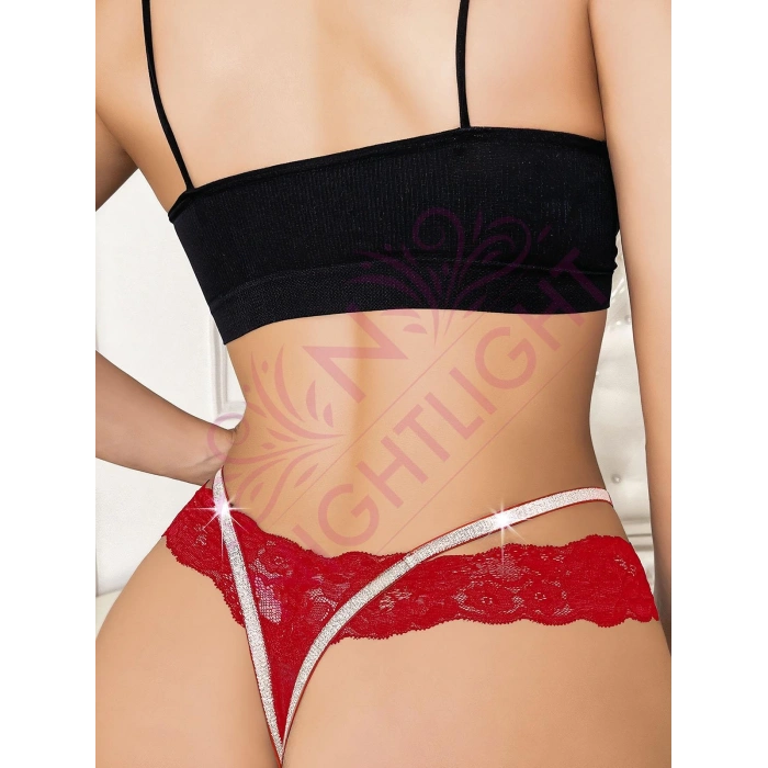 Nightlight Taş Detaylı Fantazi Dantel Sütyen Külot Takım