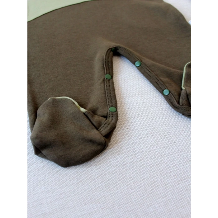 Eterelle 3-6 9-12 12-18 Ay Özel Kuvvetler Nakışlı Bere Şapkalı Kız Erkek Bebek Tulumu Yeşil