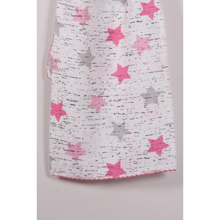 Eterelle Pembe Yıldız Desenli 95*120 Müslin Bebek Battaniyesi