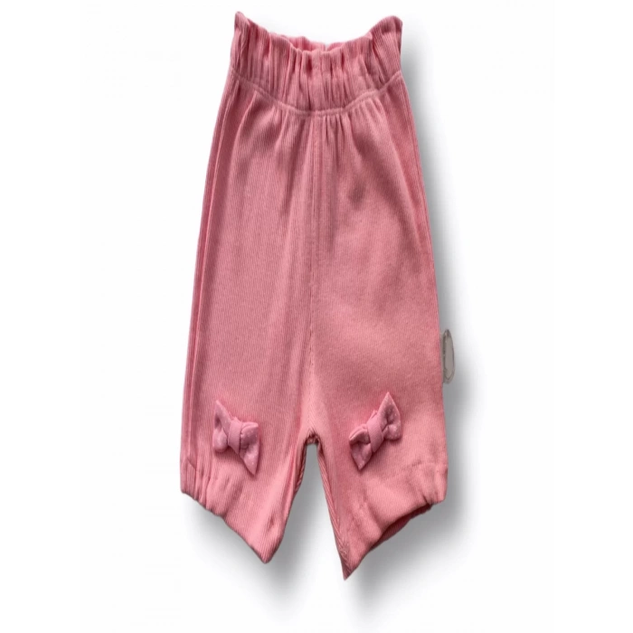 Eterelle 3-6 6-9 9-12 12-18 Ay Princess Taçlı Mickey Nakışlı Şort Tişört 3lü Kız Bebek Takımı Pembe