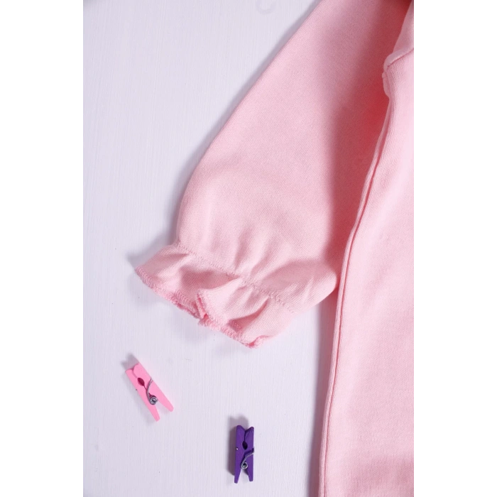 Eterelle Robası Astarlı Fiyonk Şapkalı Kız Bebek Tulum