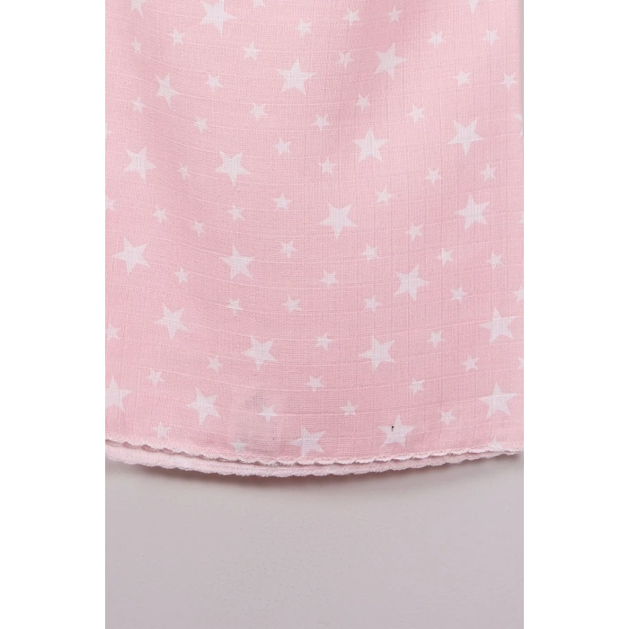 Eterelle Somon Yıldız Desenli 80*80 Müslin Bebek Battaniyesi