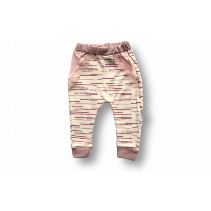 Eterelle 0-3 3-6 6-9 Ay Süslü Ördek Nakışlı Uzun Kollu Sweatli 2li Kız Bebek Takımı Pembe