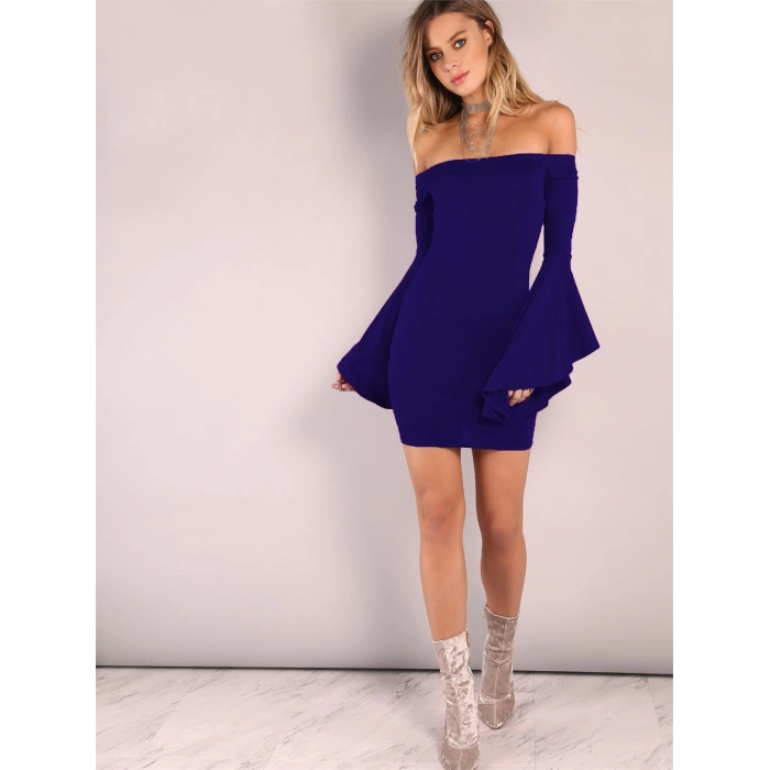 Terry Pau TP101320 İspanyol Kol Straplez Elbise