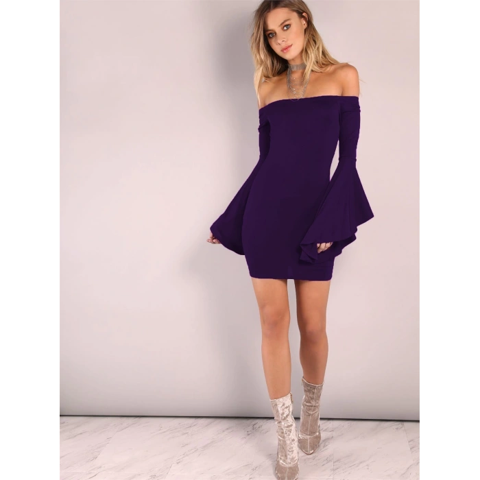 Terry Pau TP101320 İspanyol Kol Straplez Elbise