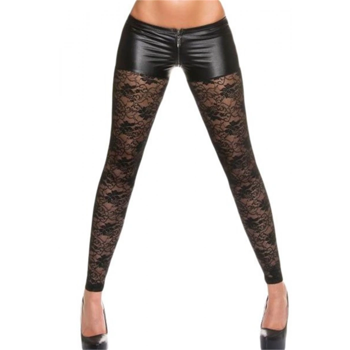 Terry Pau TP101428 Dantel Detaylı Şort Tayt