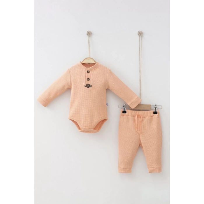 Eterelle Waffle Çıtlı Düğmeli 2li Mevsimlik Takım