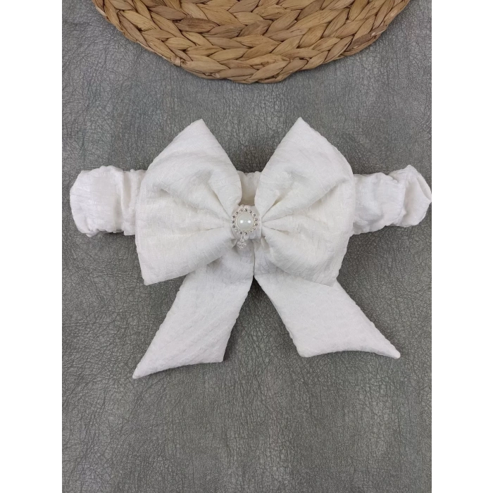 Eterelle Yenidoğan Kumru Plazma Taçlı Lüks Kundak Bebek Battaniyesi Ekru