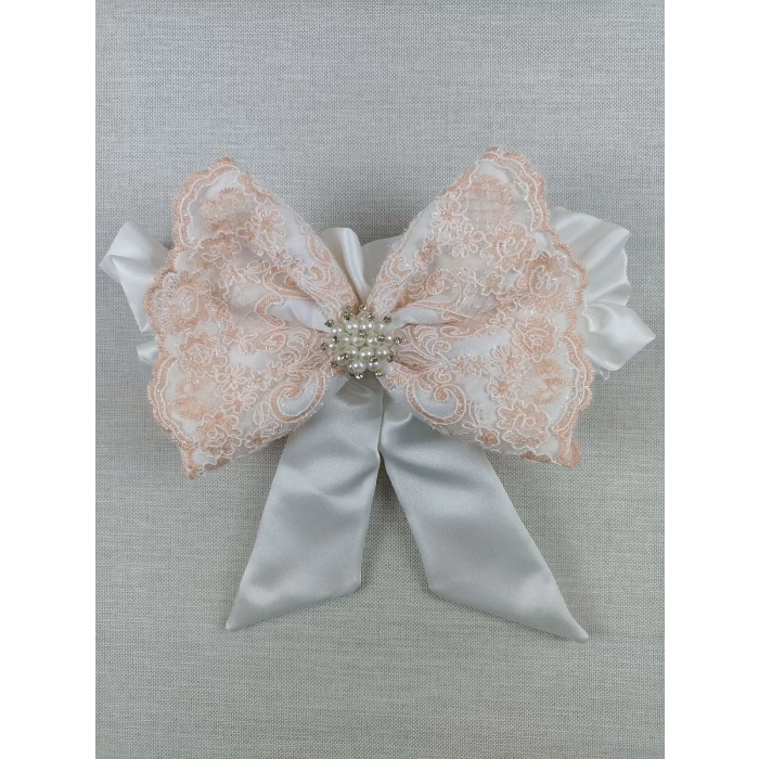 Eterelle Yenidoğan Sahra Taç Nakışlı Trilüks Kundak Bebek Battaniyesi Ekru