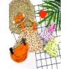 Eterelle 3-6-9-12 Ay Bandajlı Ve Kilotlu Meyve Desenli Askılı 3lü Kız Bebek Elbisesi Pembe